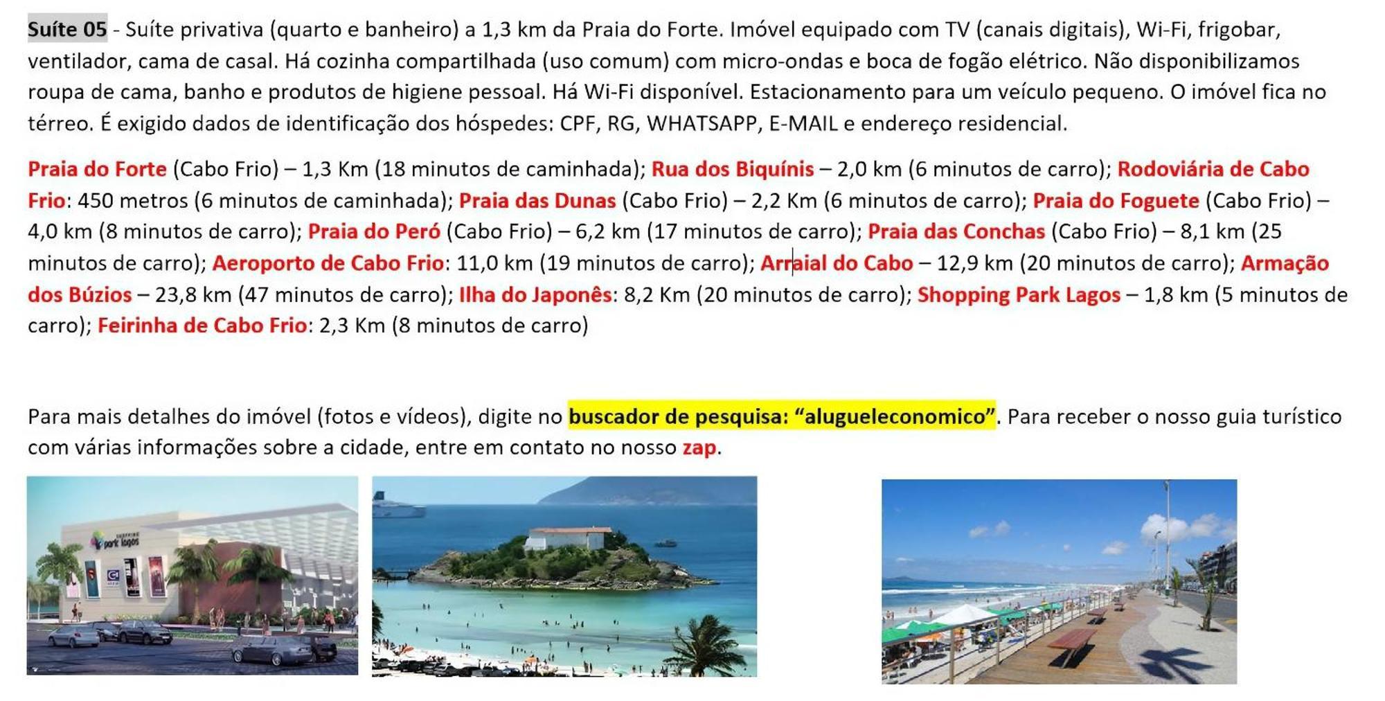 Cabo Frio - Suites - Jardim Flamboyant - Aluguel Economico 외부 사진